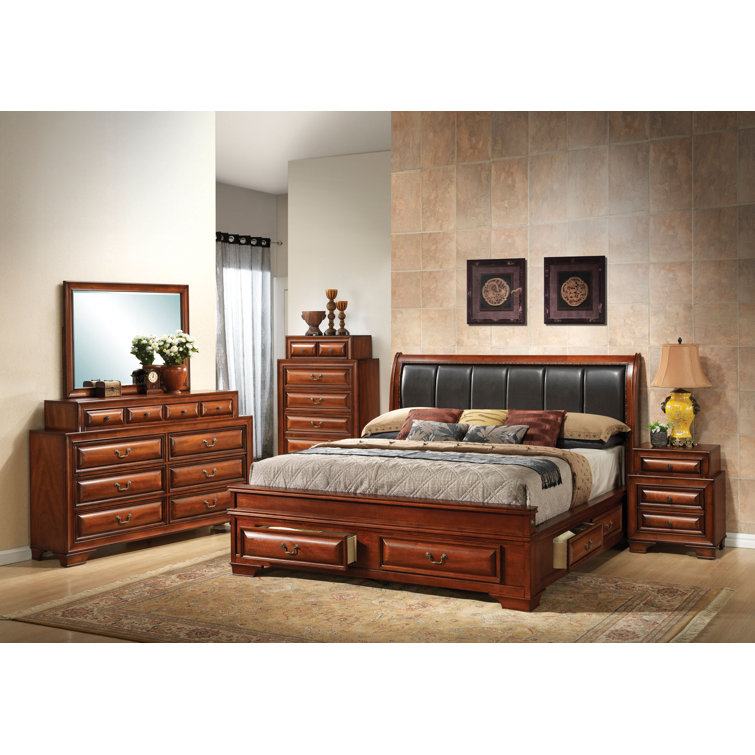 Mutsumi Home Studio Bloss Platform Solid Wood Configurable Bedroom Set